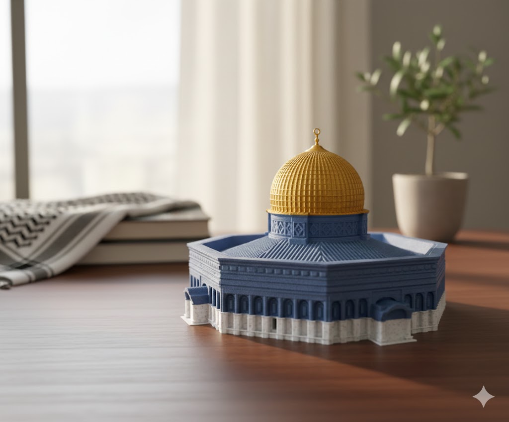 The Dome of the Rock Architectural Model - A Landmark of Heritage on Your Desk