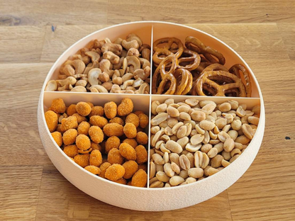Modern 3D Printed Snack Serving Bowl with 4 Compartments