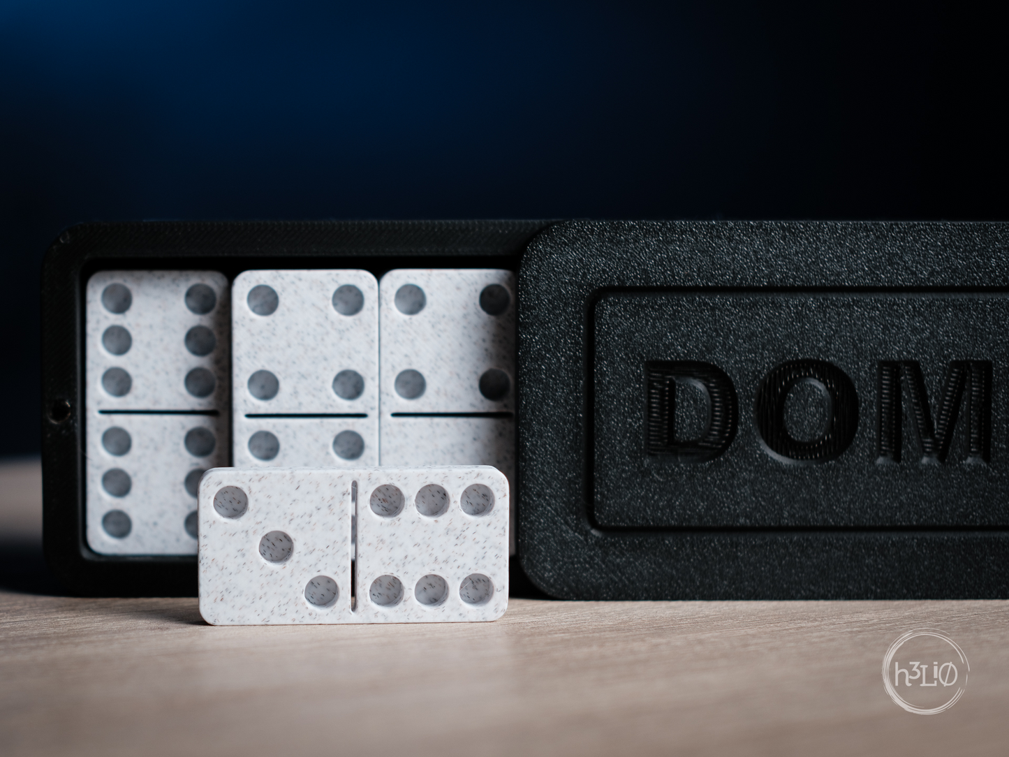 3D Printed Domino Set with Holder & Case – Premium Modern Design