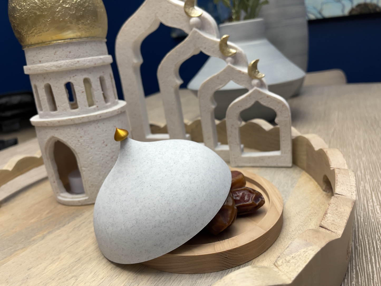 Ramadan Dome Date Bowl – 3D Printed Decorative Serving Dish