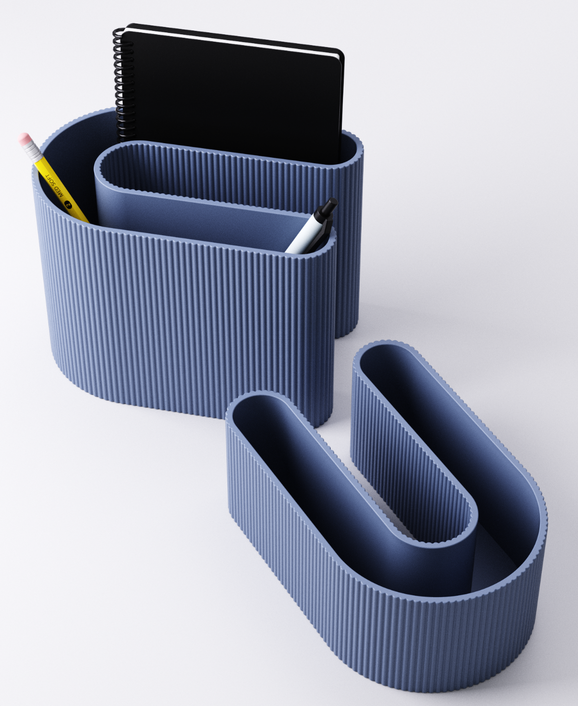 3D Printed Interlocking Organizer – Modern Desk Storage