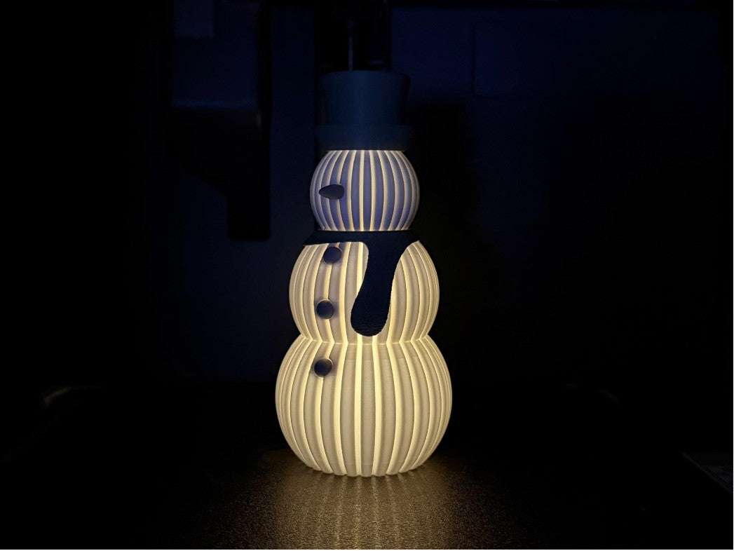3D Printed Snowman Lamp – Winter Glow Edition