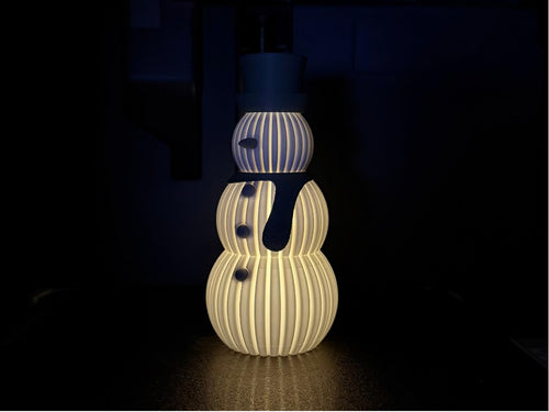 3D Printed Snowman Lamp – Winter Glow Edition