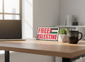 "Free Palestine" Wall & Desk Sign | Dual-Tone Advocacy Decor